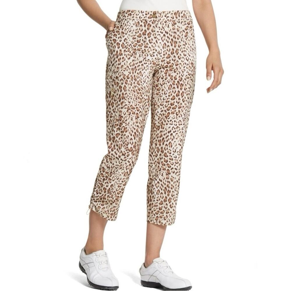 Chico's Zenergy Womens 8 Chico's 1 Animal Print Crop Pants